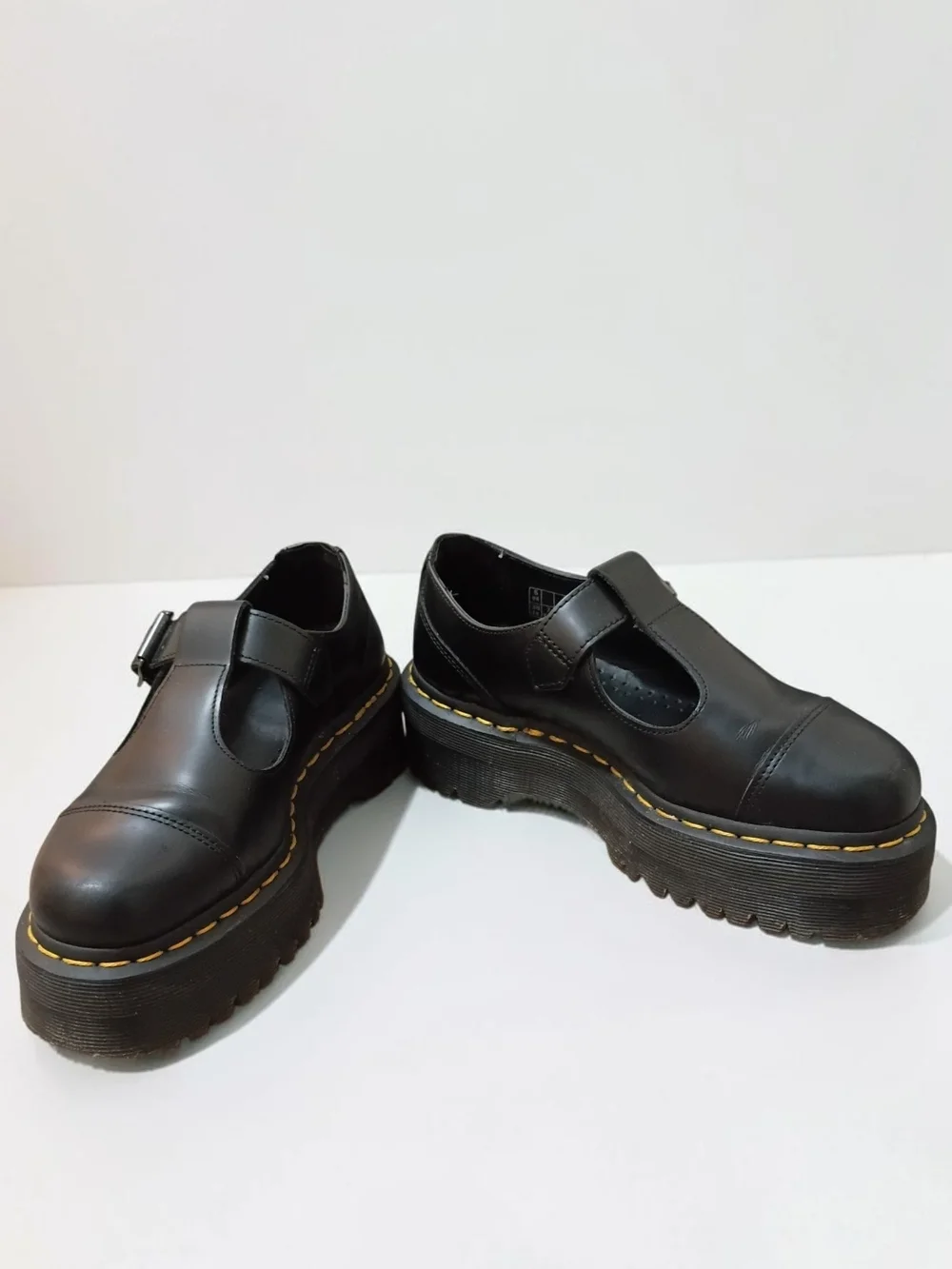 Dr. Martens Bethan Platform Black Leather Mary Janes